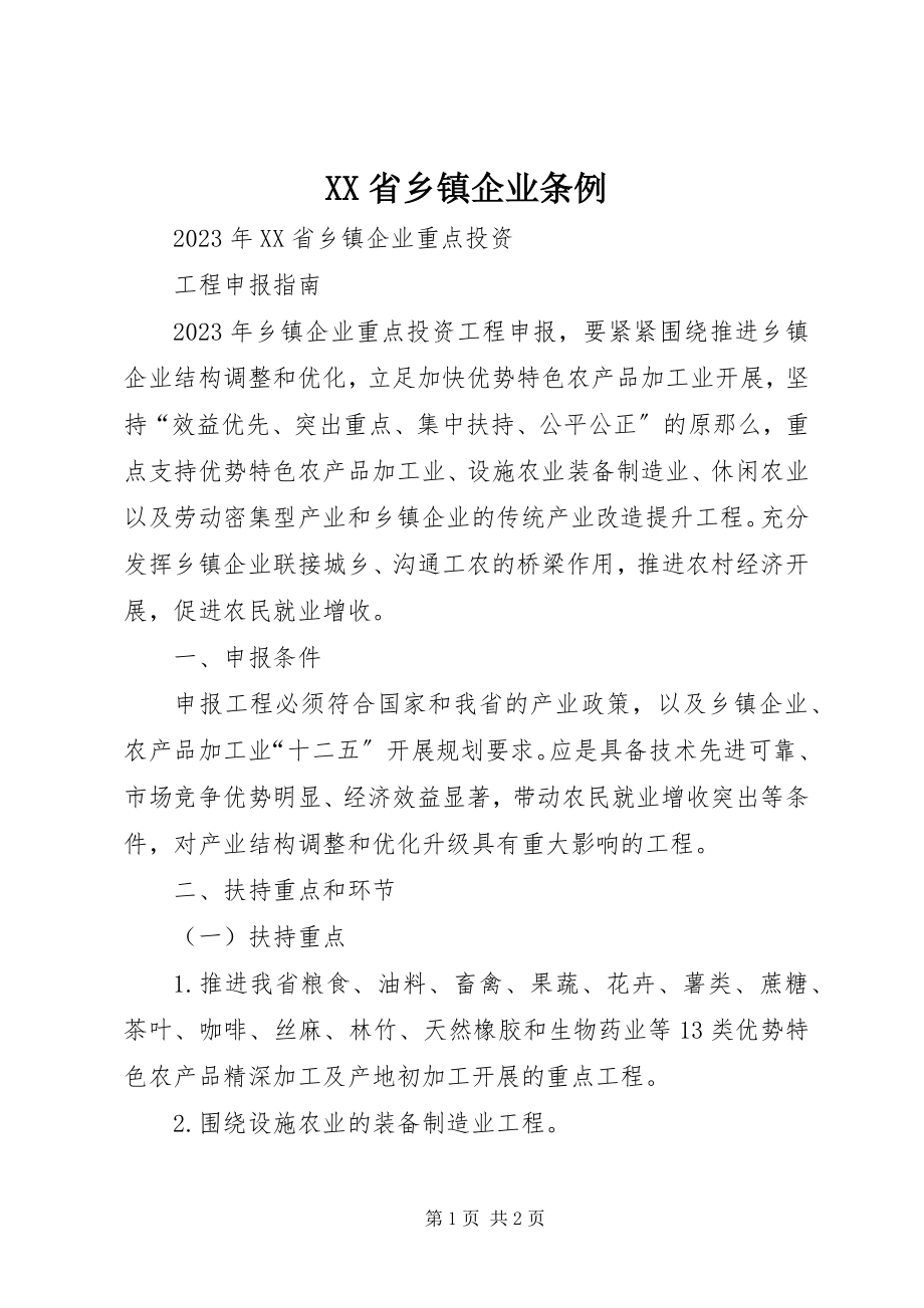 2023年XX省乡镇企业条例新编.docx_第1页