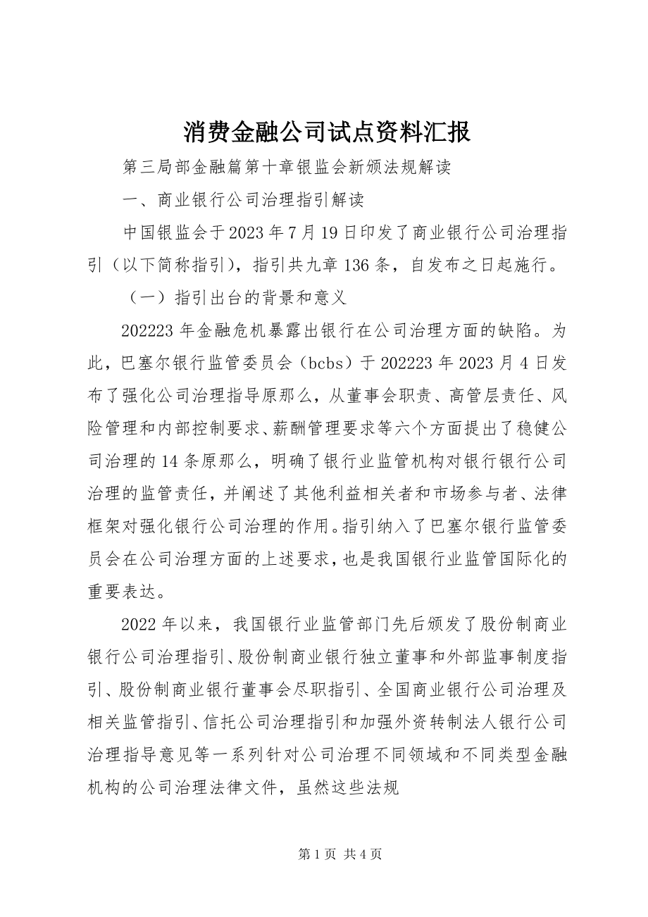 2023年消费金融公司试点资料汇报.docx_第1页