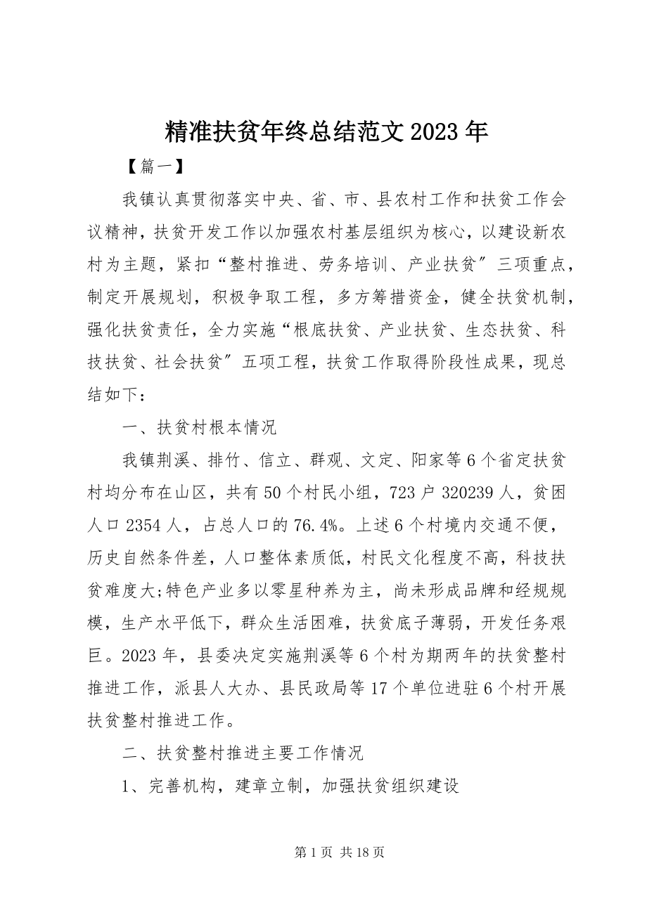 2023年精准扶贫终总结.docx_第1页