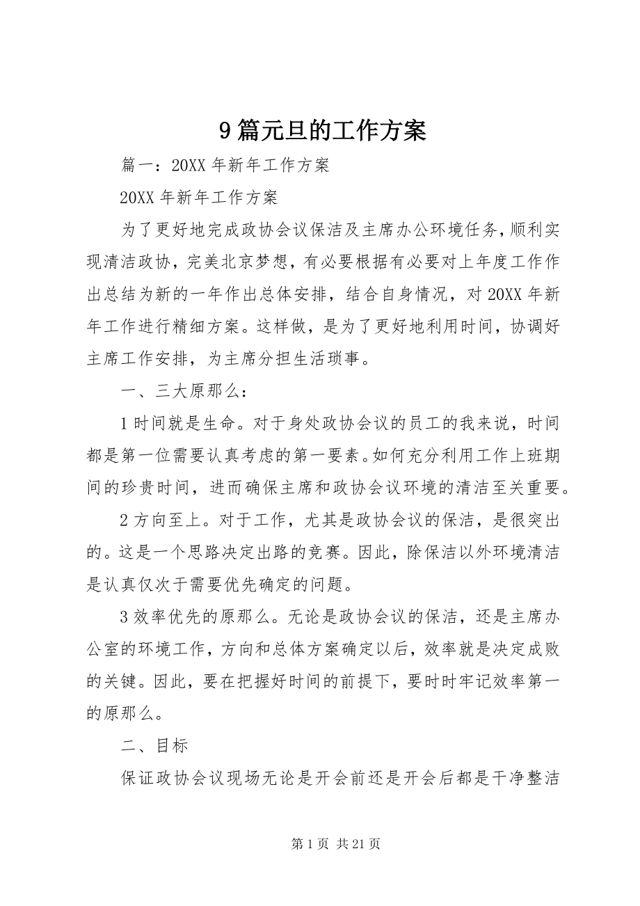 2023年篇元旦的工作计划.docx_第1页