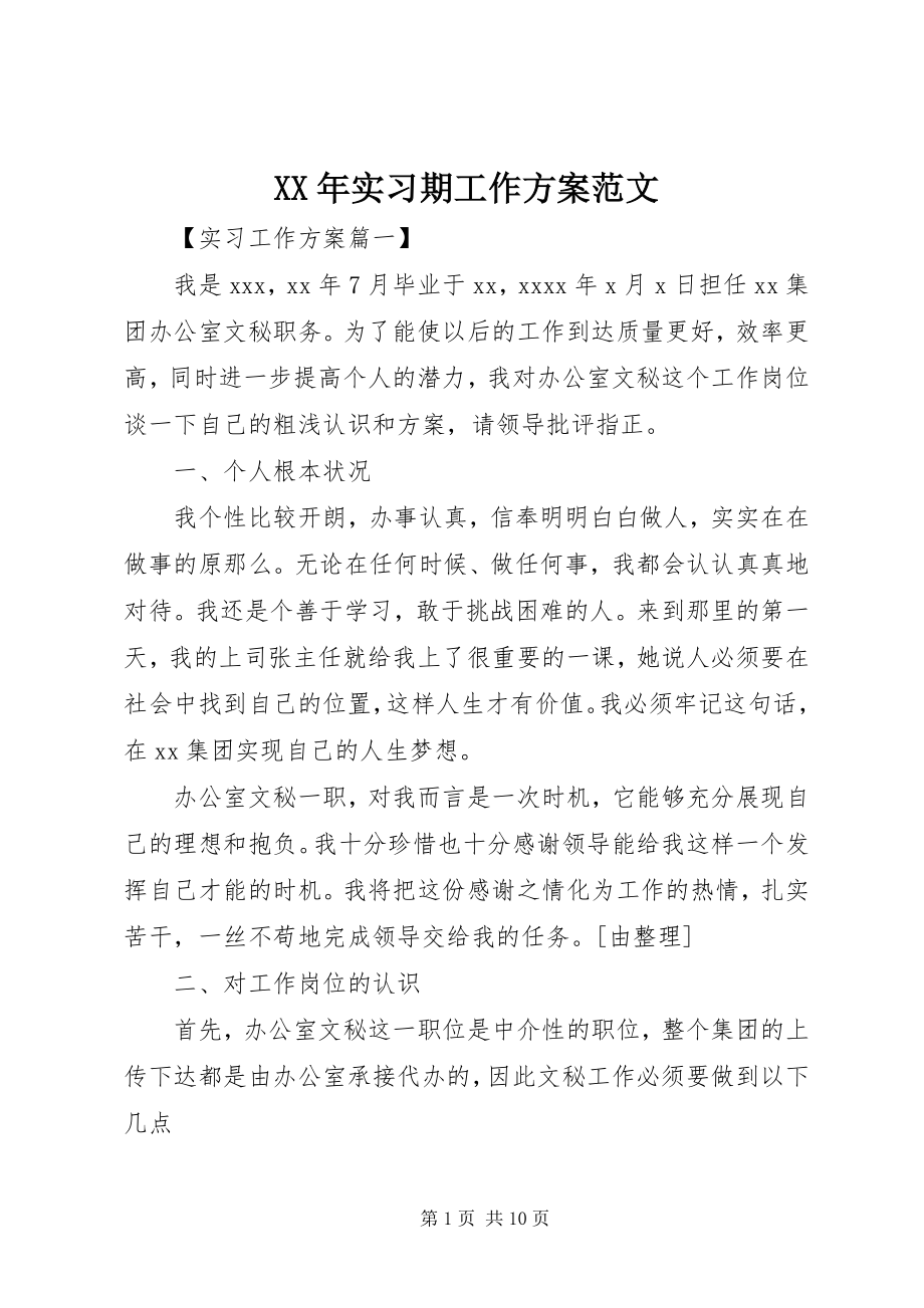 2023年实习期工作计划.docx_第1页