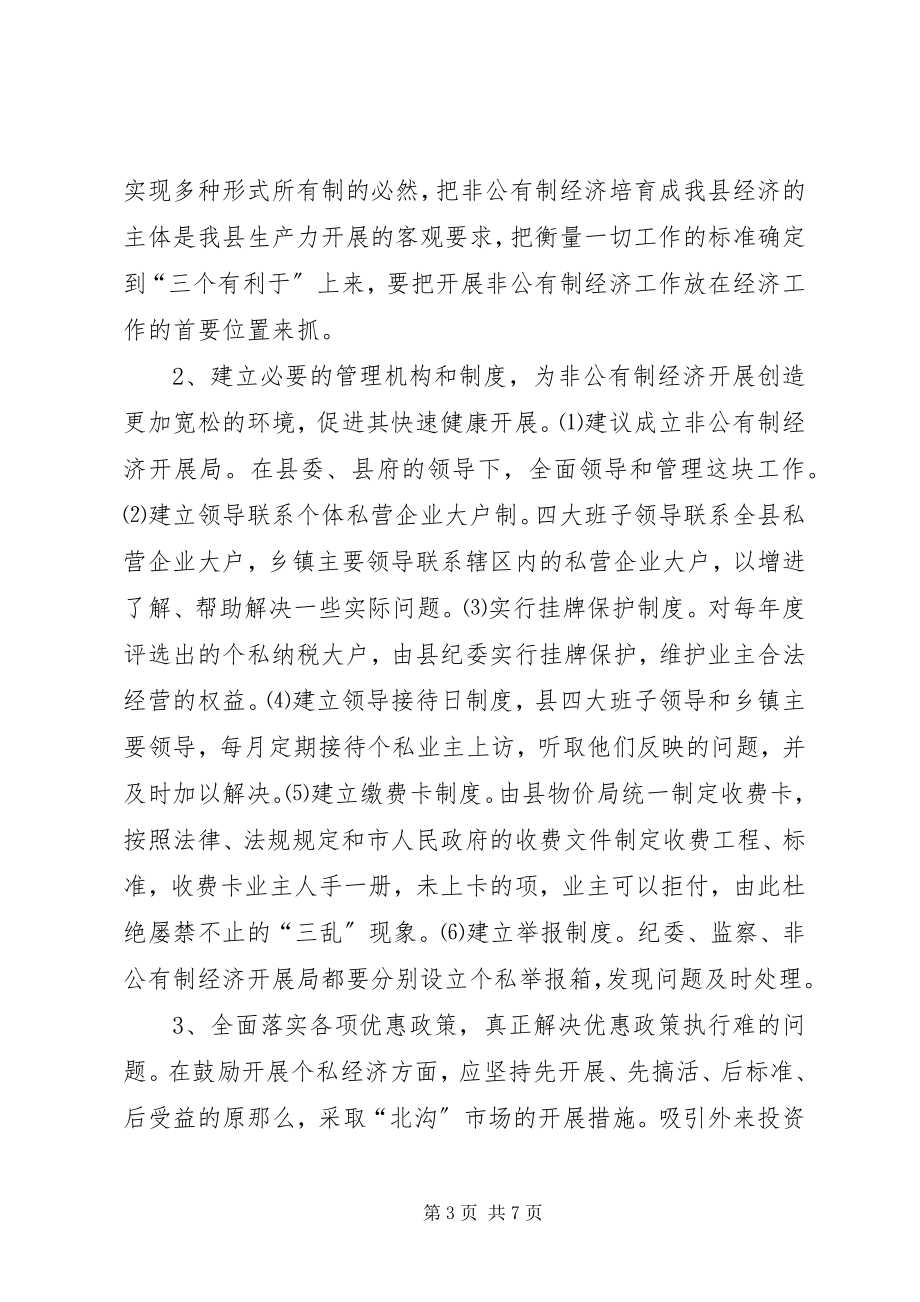 2023年XX县非公有制经济的调查.docx_第3页