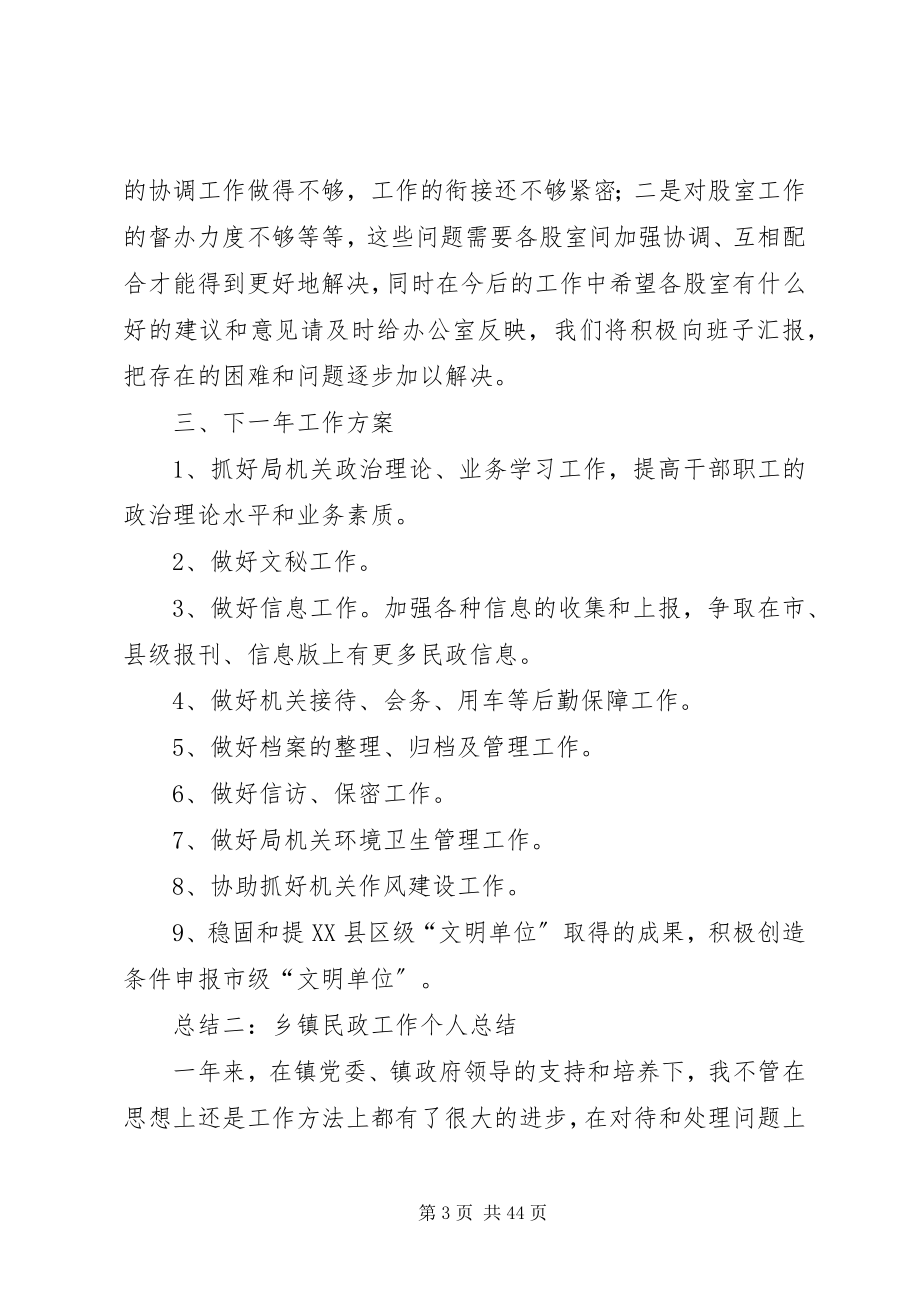 2023年乡镇民政工作个人总结.docx_第3页