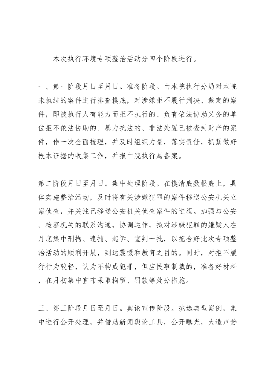 2023年人民法院关于开展执行环境专项整治活动的实施方案 2.doc_第3页