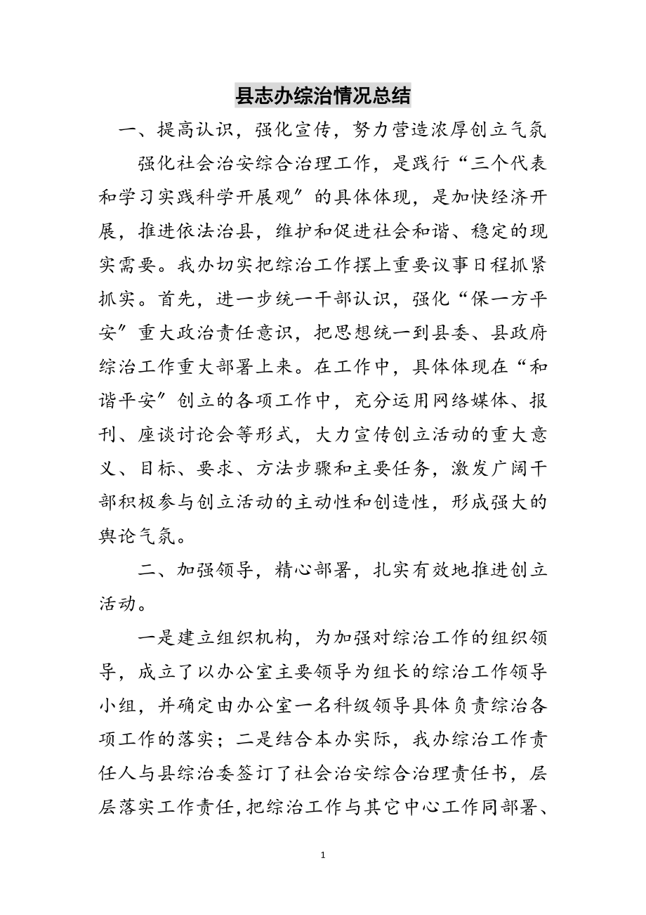 2023年县志办综治情况总结范文.doc_第1页