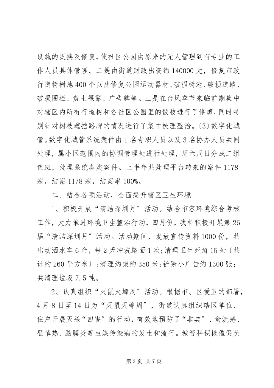 2023年街道上半年城管工作总结.docx_第3页