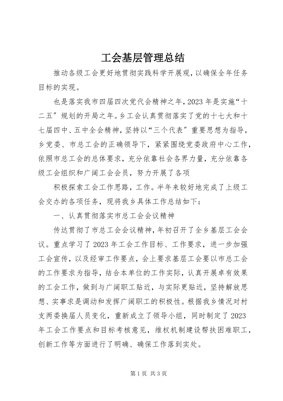 2023年工会基层管理总结.docx_第1页