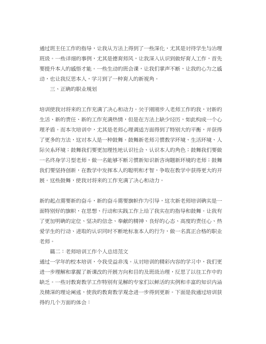 2023年教师培训工作个人总结范文.docx_第2页