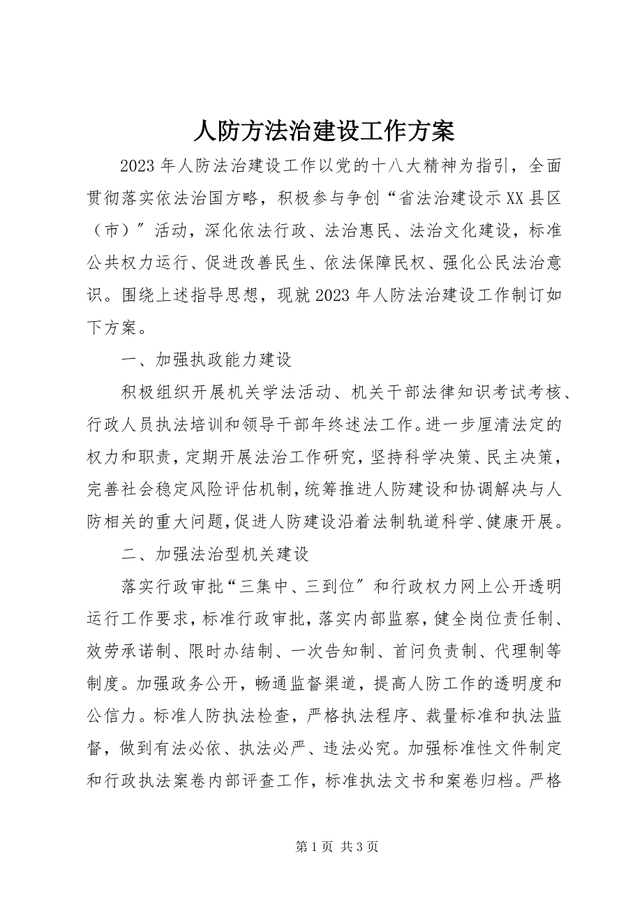 2023年人防办法治建设工作计划.docx_第1页