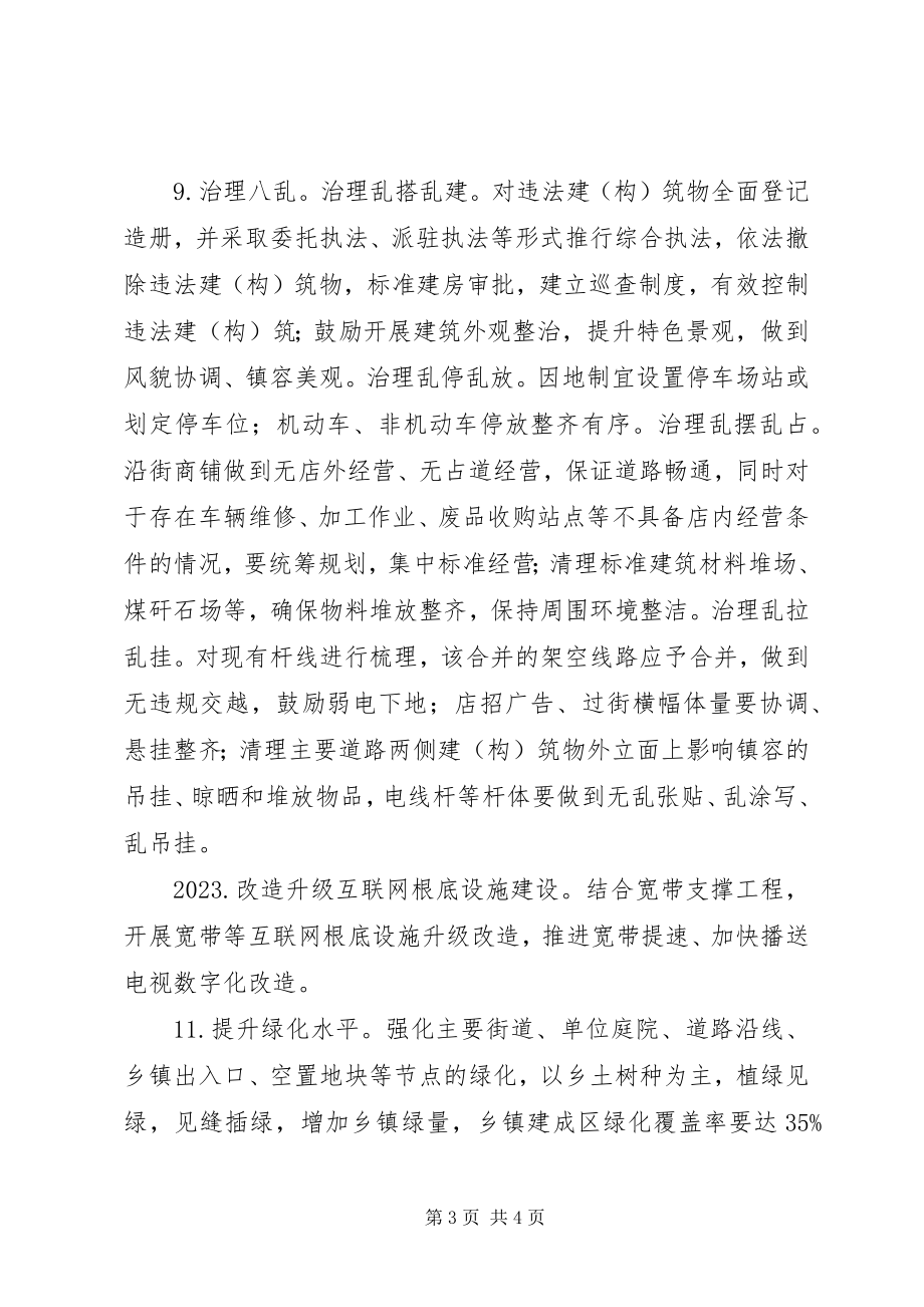 2023年镇度美丽乡村建设工作要点.docx_第3页