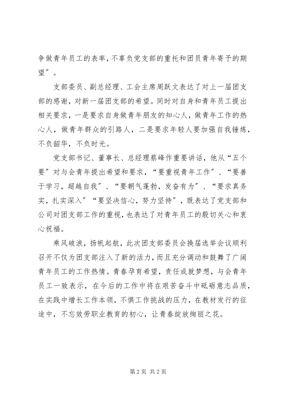 2023年公司召开团支部委员会换届选举会议简报.docx_第2页