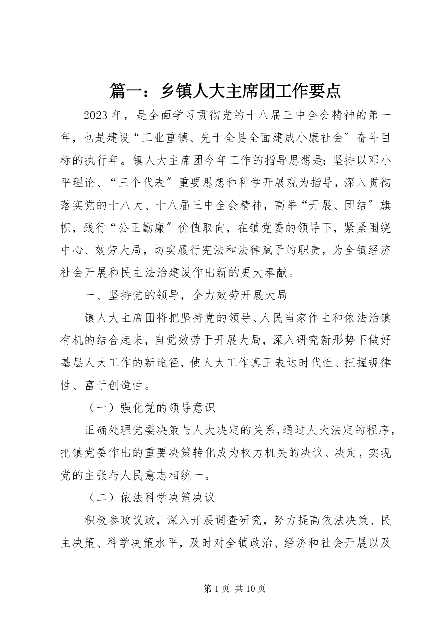 2023年乡镇人大主席团工作要点.docx_第1页