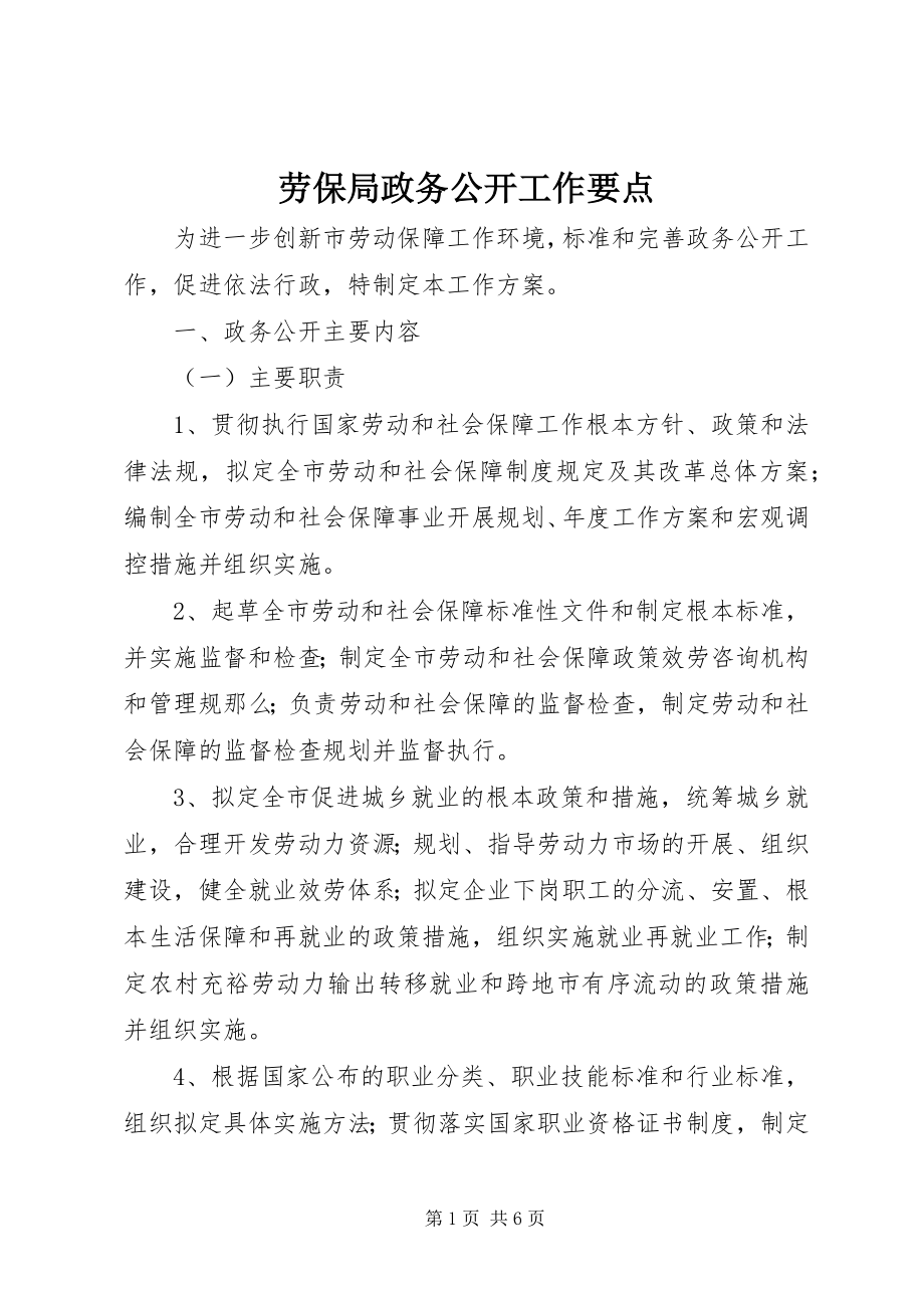 2023年劳保局政务公开工作要点.docx_第1页