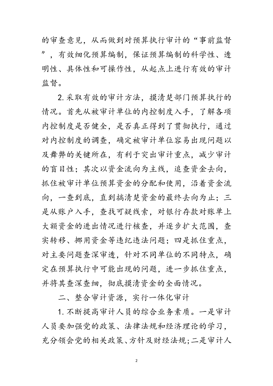 2023年部门预算执行审计经验交流范文.doc_第2页