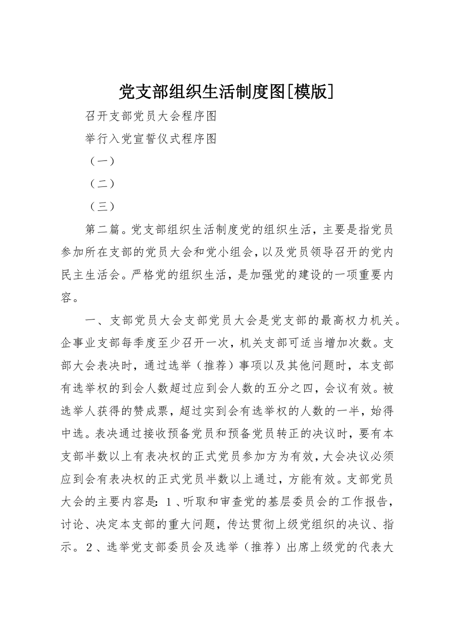 2023年党支部组织生活制度图模版.docx_第1页