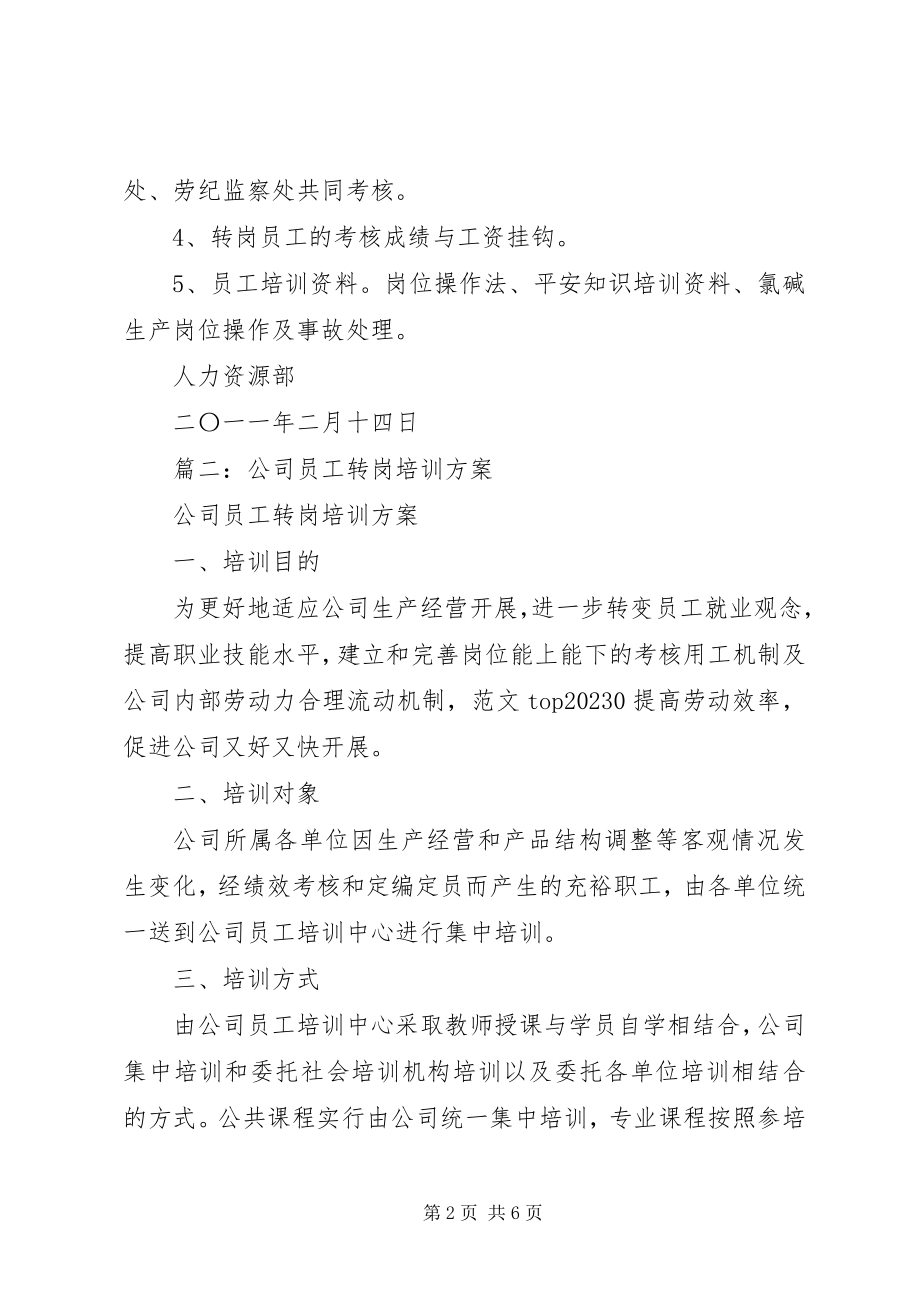 2023年转岗人员培训计划.docx_第2页