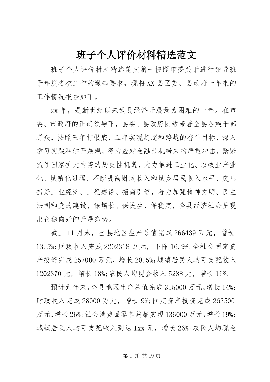 2023年班子个人评价材料精选新编.docx_第1页