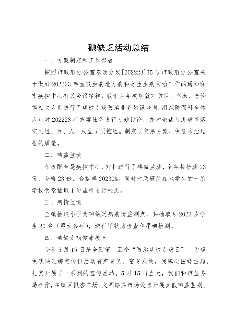 2023年碘缺乏活动总结新编.docx_第1页