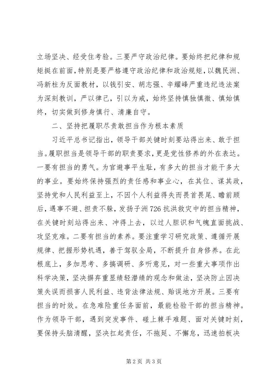 2023年在“讲政治敢担当改作风”专题教育常委班子集中学习研讨会上的讲话.docx_第2页