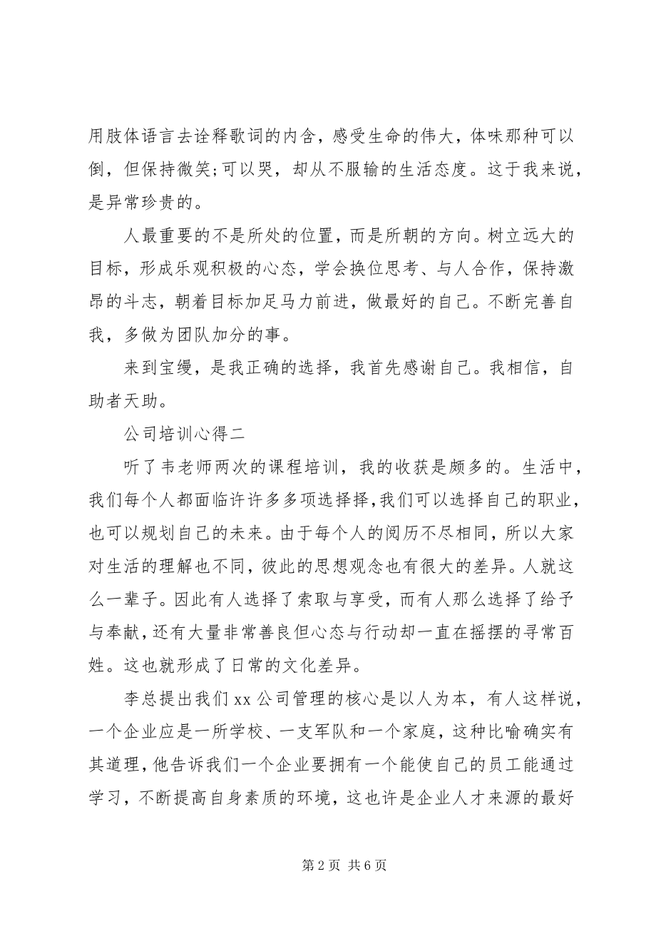 2023年公司培训心得体会大全.docx_第2页