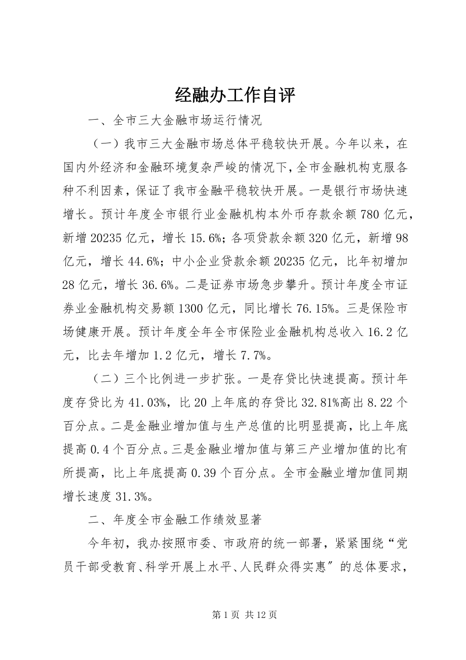 2023年经融办工作自评.docx_第1页