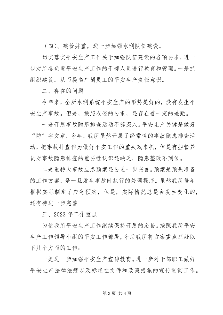 2023年水利管养所安全生产工作总结.docx_第3页