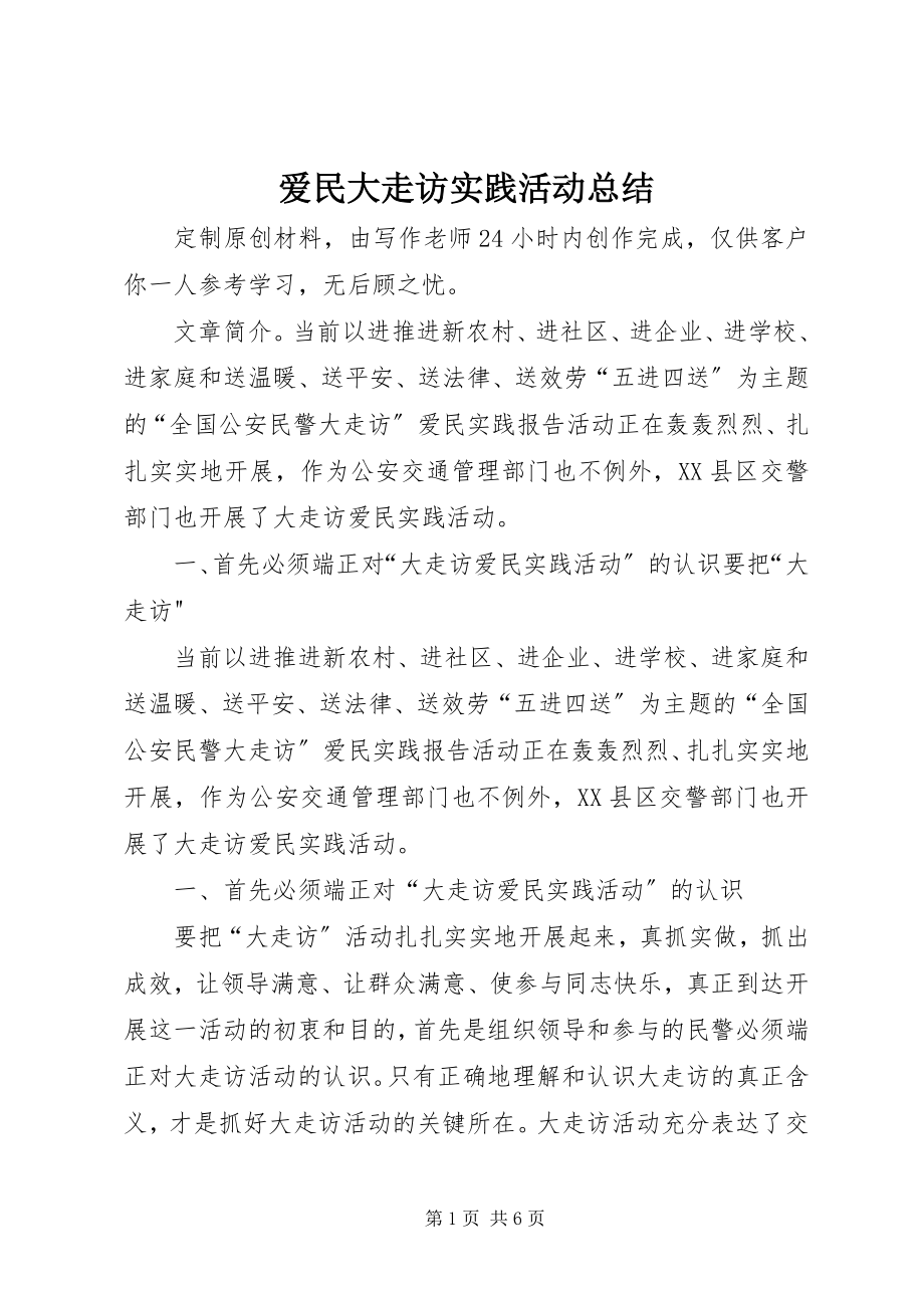 2023年爱民大走访实践活动总结新编.docx_第1页