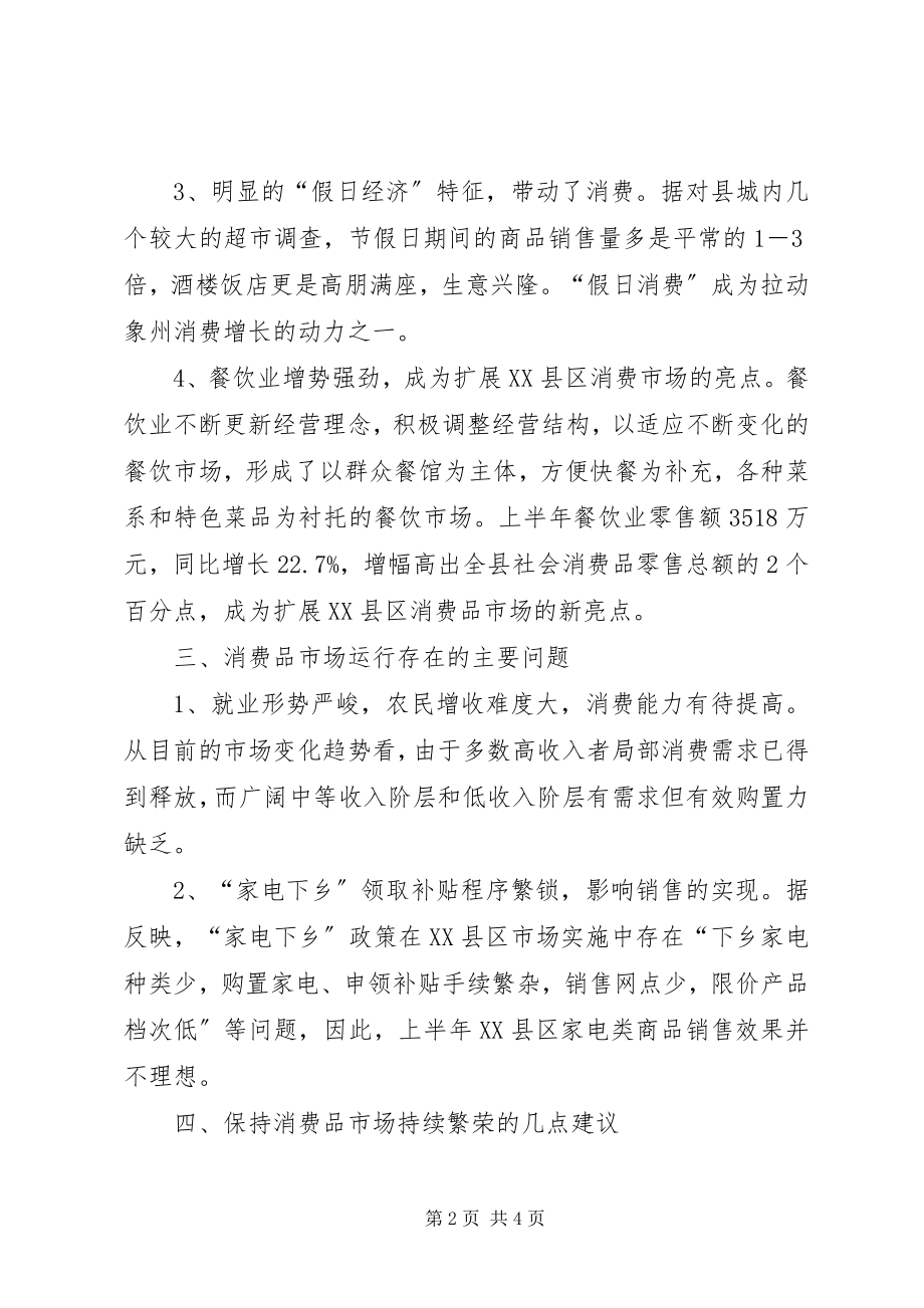 2023年县城消费品市场运行总结.docx_第2页