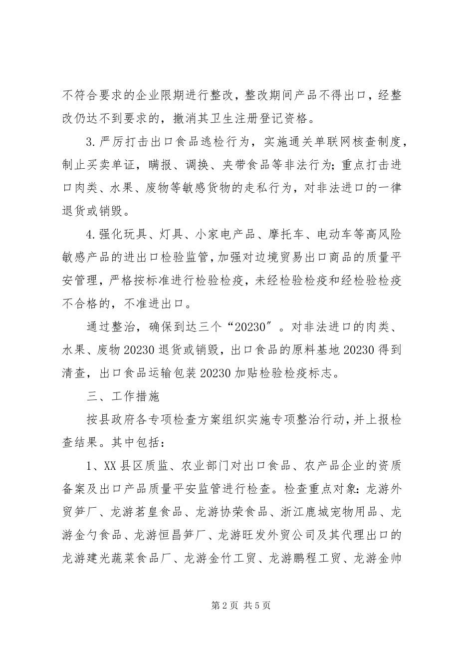 2023年县进出口产品质量安全专项整治行动方案.docx_第2页