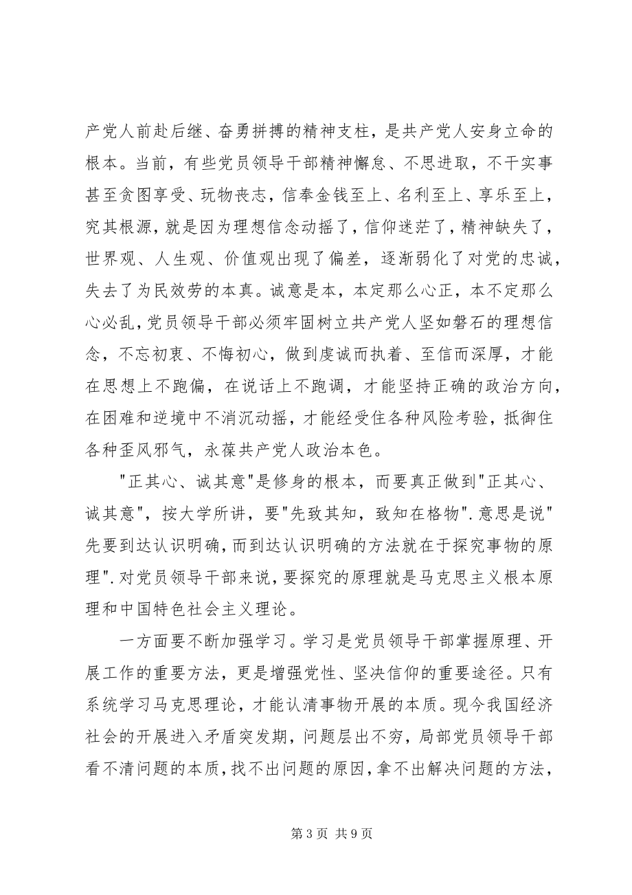 2023年领导干部理论学习心得严以修身.docx_第3页