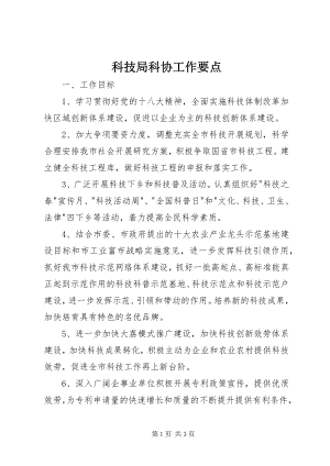 2023年科技局科协工作要点.docx