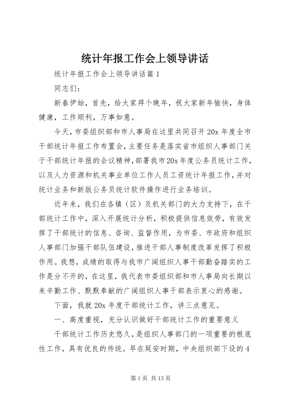 2023年统计年报工作会上领导致辞.docx_第1页