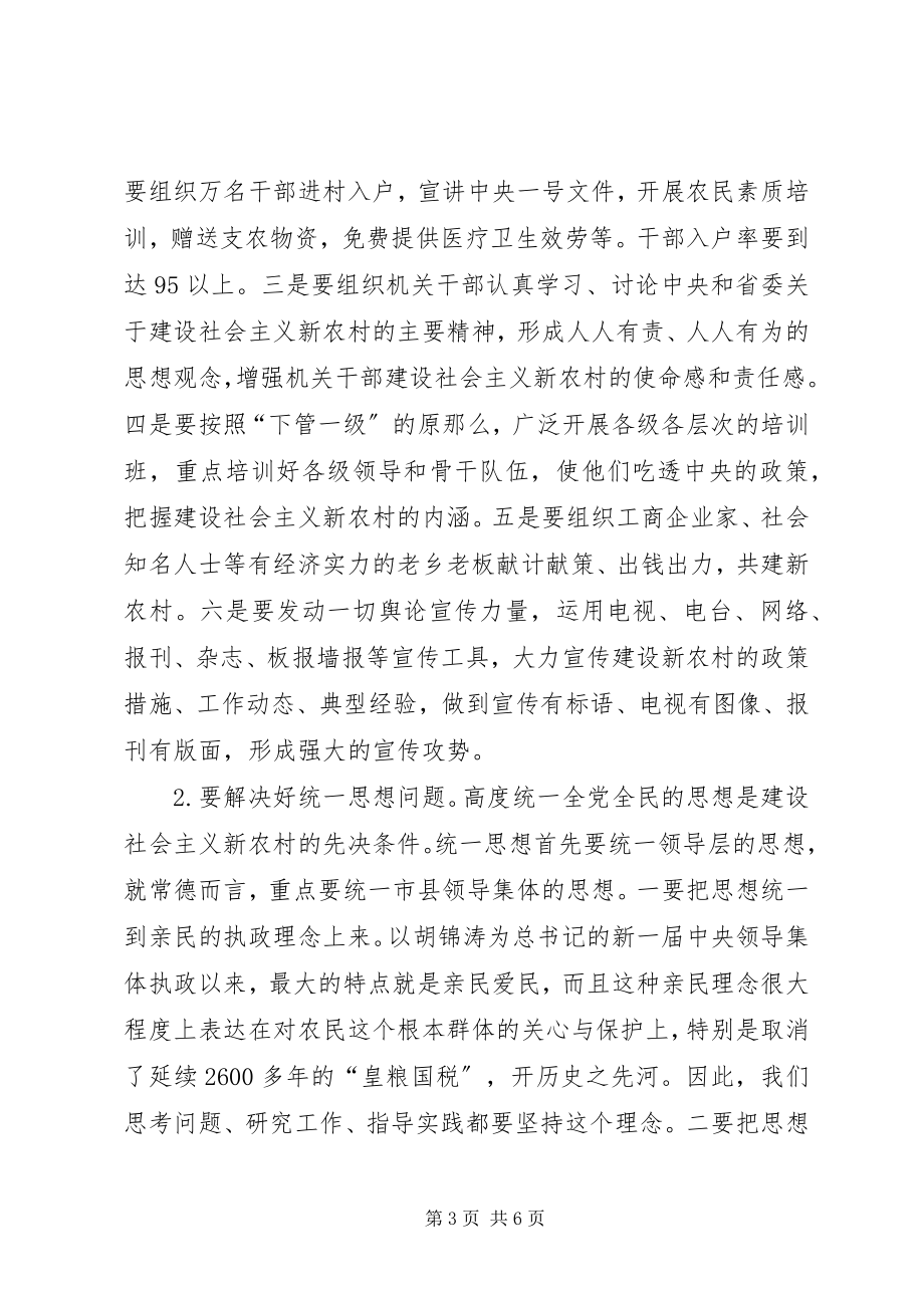 2023年在推进社会主义新农村建设工作会议上的致辞.docx_第3页