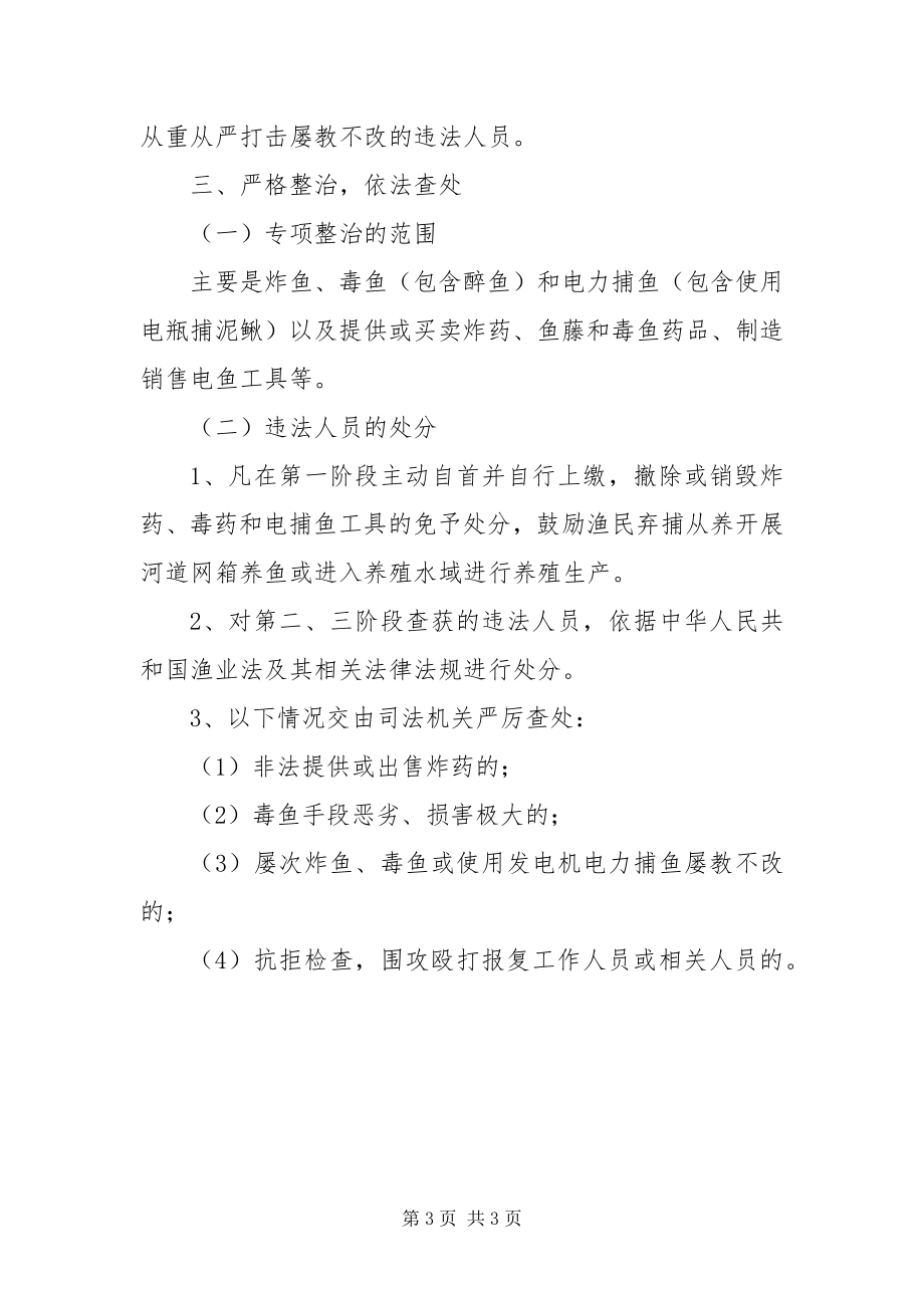 2023年炸鱼毒鱼电力捕鱼整治方案.docx_第3页