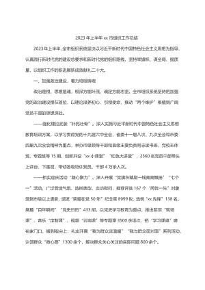 2023年上半年xx市组织工作总结.docx