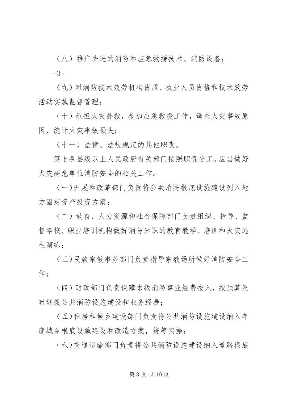 2023年XX市火灾高危单位消防安全管理规.docx_第3页