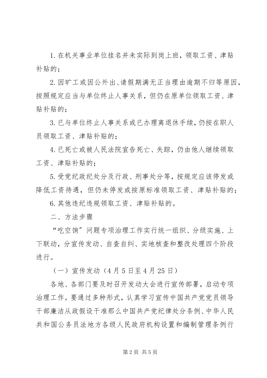 2023年机关单位吃空饷问题专项治理方案.docx_第2页