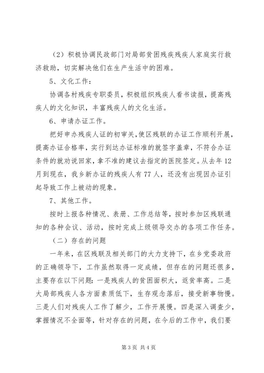 2023年乡镇残联年度民生工作总结.docx_第3页