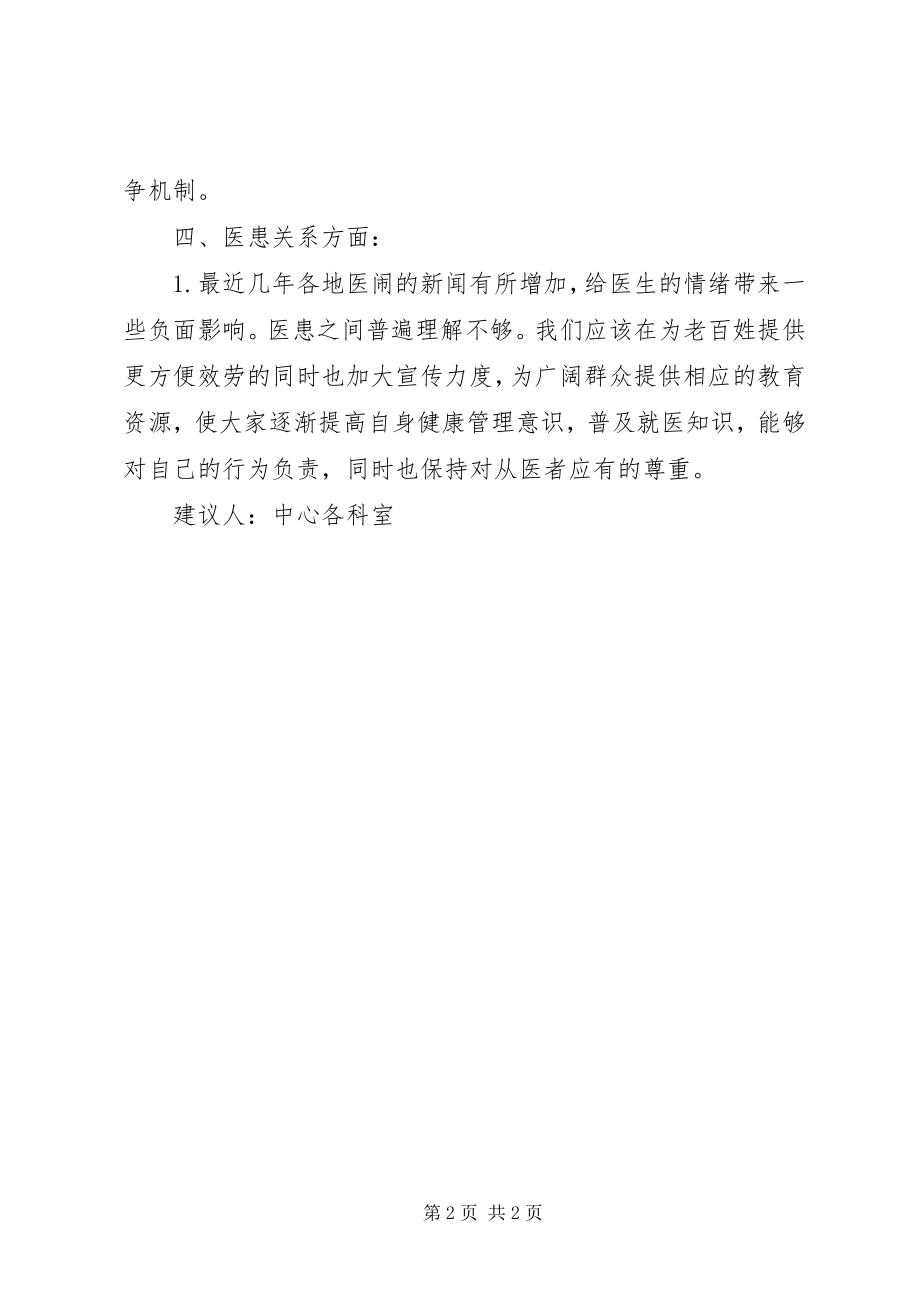 2023年基层医院意见征集汇总.docx_第2页