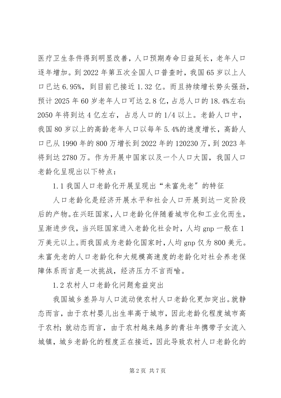 2023年人口老龄化对我国农村现代化进程的影响.docx_第2页