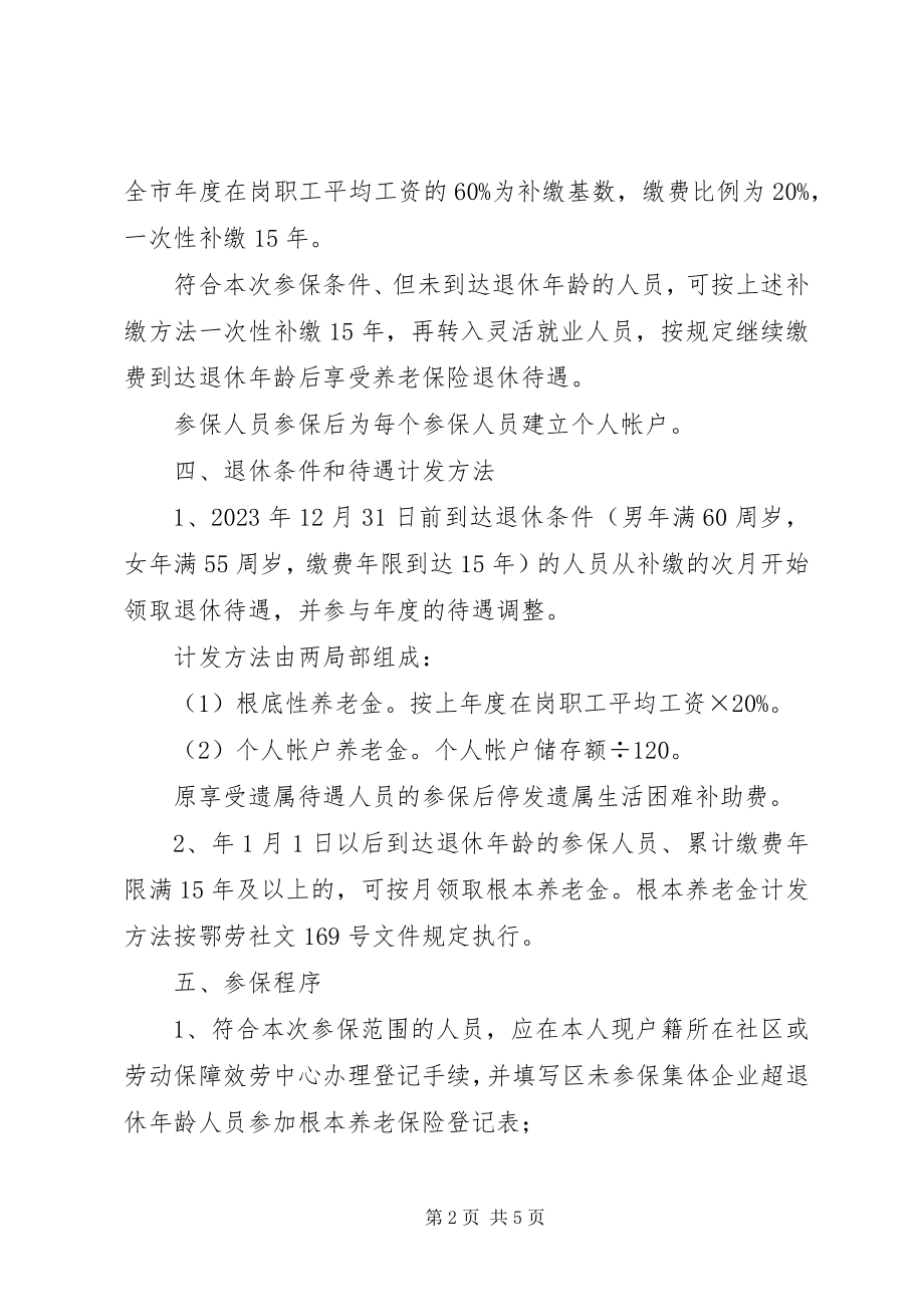 2023年职工参加养老险问题处理意见.docx_第2页