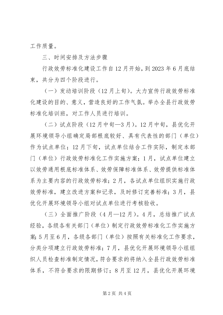 2023年县行政服务标准化工作推进方案.docx_第2页