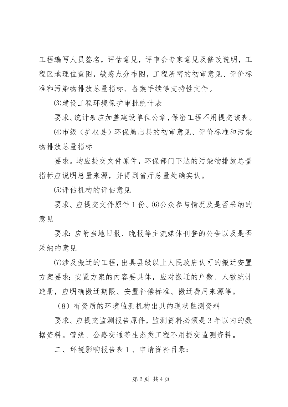 2023年环评审批需提交的材料清单新.docx_第2页