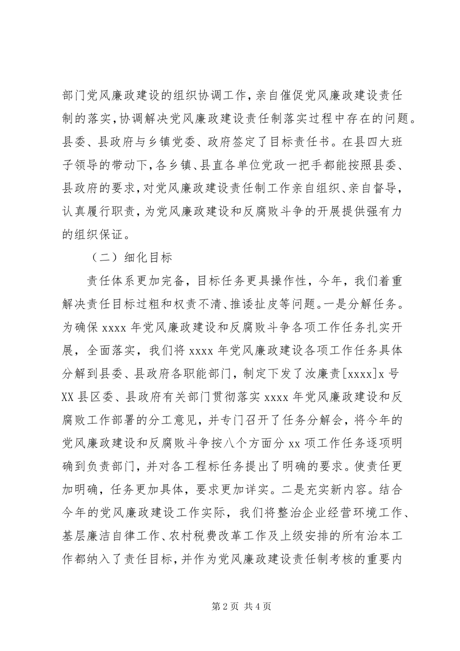 2023年XX县责任制及廉洁自律上半年工作总结新编.docx_第2页