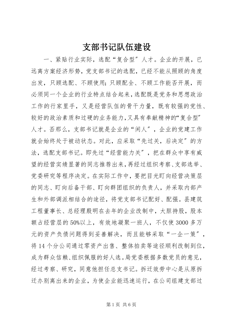 2023年支部书记队伍建设.docx_第1页