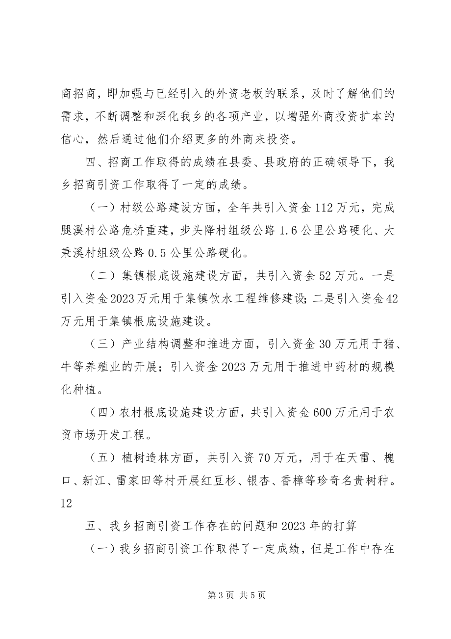 2023年乡镇招商引资工作总结.docx_第3页