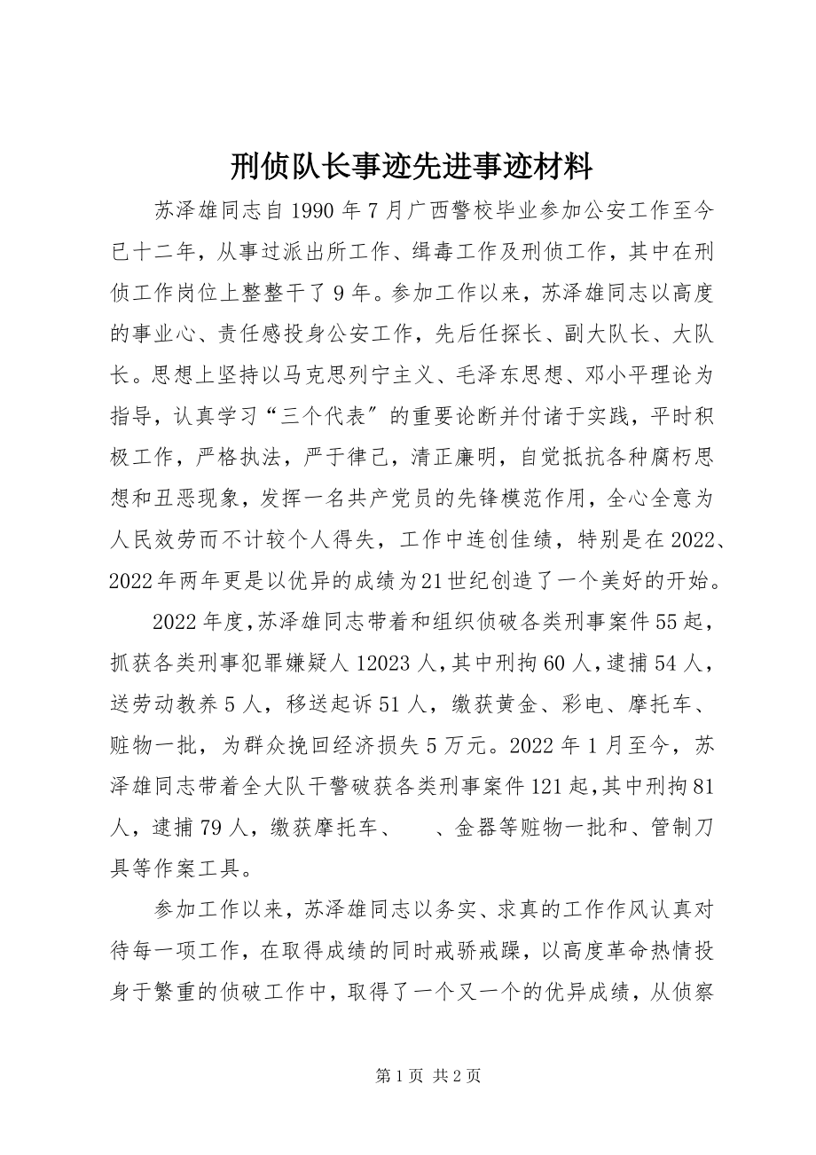 2023年刑侦队长事迹先进事迹材料.docx_第1页