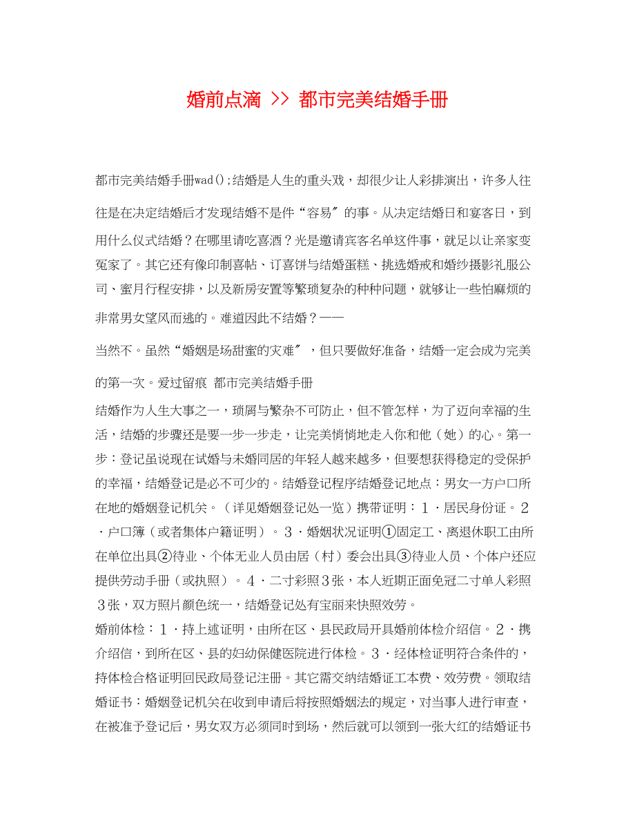 2023年婚前点滴都市完美结婚手册.docx_第1页