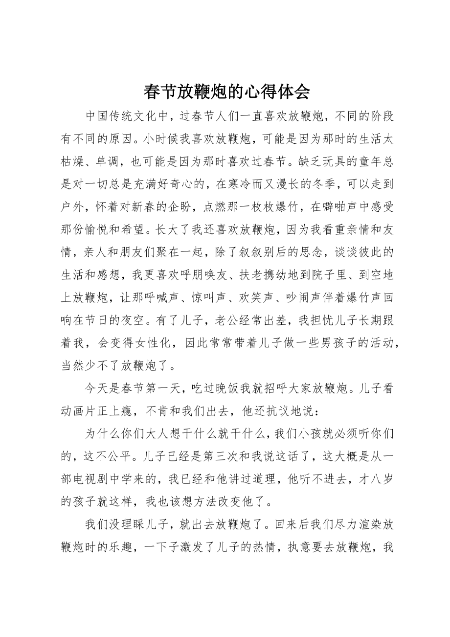 2023年春节放鞭炮的心得体会新编.docx_第1页