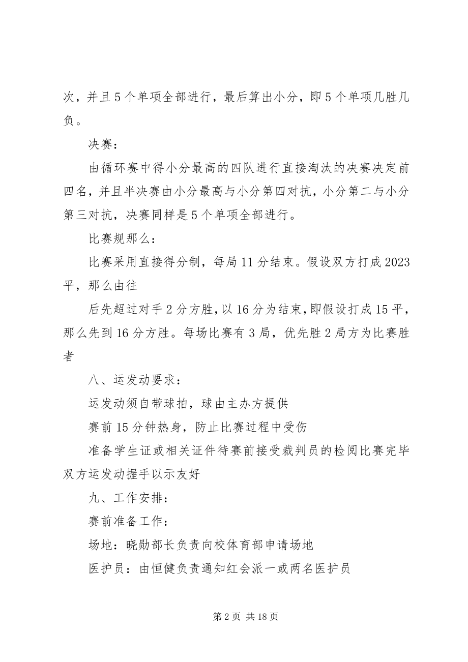 2023年3部门羽毛球赛计划书新编.docx_第2页